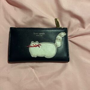 Kate Spade Beaded Cat Slim Bifold Wallet